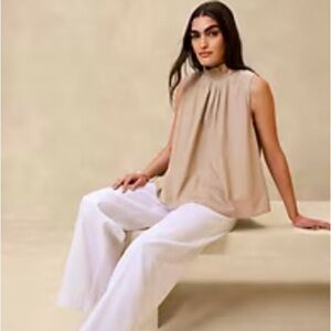 New with tag MOCK-NECK TOP, color Sanded Khaki